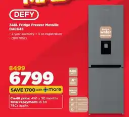 HiFi Corp DEFY 348L Fridge Freezer Metallic DAC645 offer