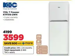 HiFi Corp 170L T Freezer KTF518-2WH offer