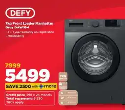 HiFi Corp DEFY 7kg Front Loader Manhattan Grey DAW394 offer