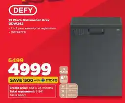 HiFi Corp DEFY 13 Place Dishwasher Grey DW242 offer