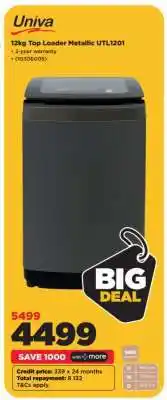 HiFi Corp Univa 12kg Top Loader Metallic UTL1201 offer