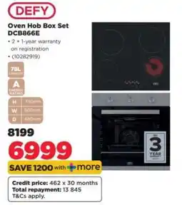 HiFi Corp DEFY Oven Hob Box Set DCB866E offer