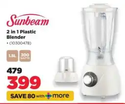 HiFi Corp Sunbeam 2 in 1 Plastic Blender offer