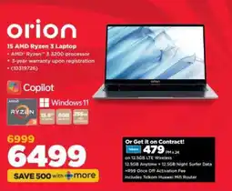HiFi Corp orion 15 AMD Ryzen 3 Laptop offer