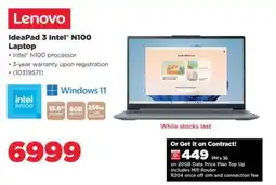 HiFi Corp Lenovo IdeaPad 3 Intel N100 Laptop offer