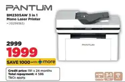 HiFi Corp PANTUM BM2305AW 3 in 1 MONO Laser Printer offer