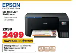 HiFi Corp Epson Eco tank L3211 3in1 Printer offer
