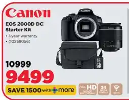 HiFi Corp Canon EOS 2000D DC Starter Kit offer