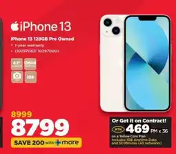 HiFi Corp iPhone 13 128GB Pre Owned offer