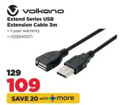 HiFi Corp Volkano Extend Series USB Extension Cable 3m offer
