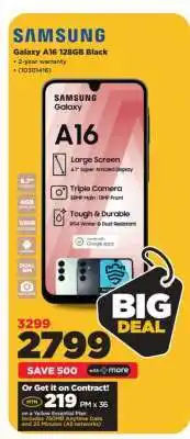 HiFi Corp Samsung Galaxy A16 128GB Black offer