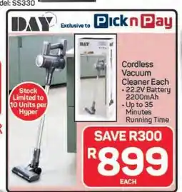 Pick n Pay Hypermarket Cordless Vacuum Cleaner offer