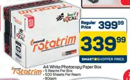 Pick n Pay Hypermarket Mondi Rotatrim A4 White Photocopy Paper Box offer