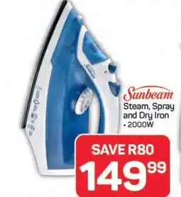 Pick n Pay Hypermarket Sunbeam Steam, Spray and Dry Iron offer
