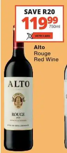 Checkers Alto Rouge Red Wine offer