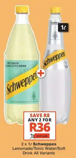 Checkers Schweppes Lemonade/Tonic Water/Soft Drink offer