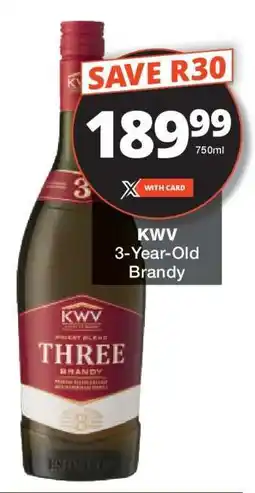 Checkers KWV 3-Year-Old Brandy offer