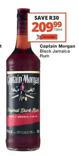 Checkers CAPTAIN MORGAN Black Jamaica Rum offer