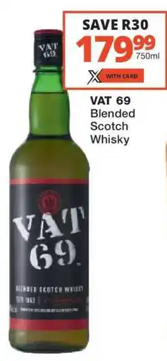 Checkers Vat 69 Blended Scotch Whisky offer