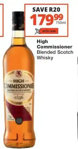 Checkers High Commissioner Blended Scotch Whisky offer