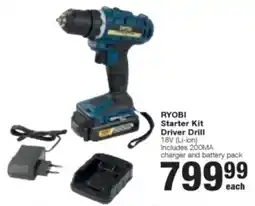 Build It Ryobi Starter Kit Driver Drill offer