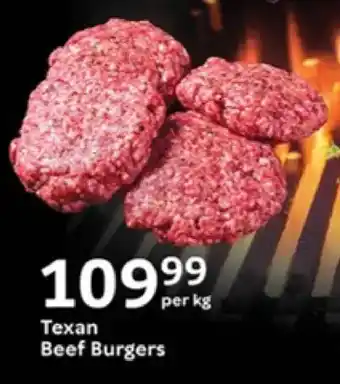 Oxford Freshmarket Texan Beef Burgers offer