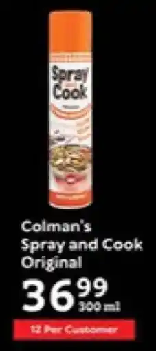 Oxford Freshmarket Colman's Spray and Cook Original offer