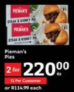 Oxford Freshmarket Pieman's Pies offer