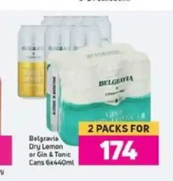 Game Belgravia Dry Lemon or Gin & Tonic Cans 6x440ml offer
