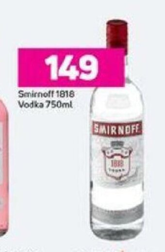 Game Smirnoff 1818 Vodka 750ml offer