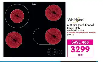 Makro Whirlpool - 600 mm Touch Control Ceran Hob offer