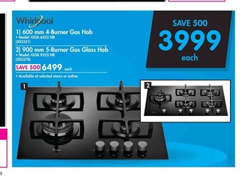 Makro Whirlpool - 600mm 4-Burner Gas Hob offer