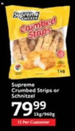 Oxford Freshmarket Supreme Crumbed Strips or Schnitzel offer
