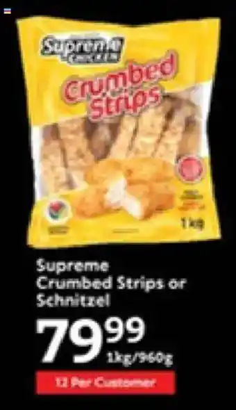 Oxford Freshmarket Supreme Crumbed Strips or Schnitzel offer