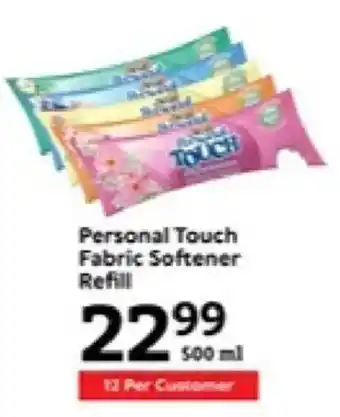 Oxford Freshmarket Personal Touch Fabric Softener Refill offer