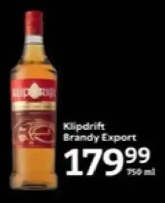 Oxford Freshmarket Klipdrift Brandy Export offer