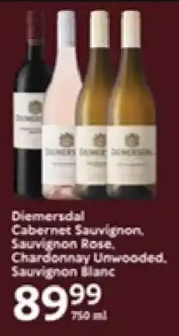 Oxford Freshmarket Diemersdal Cabernet Sauvignon, Sauvignon Rose, Chardonnay Unwooded, Sauvignon Blanc offer