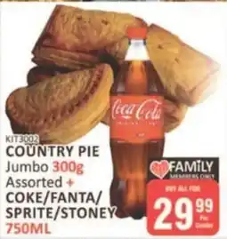 KitKat Cash and Carry Country Pie Jumbo Assorted + Coke/ Fanta/ Sprite/ Stoney offer