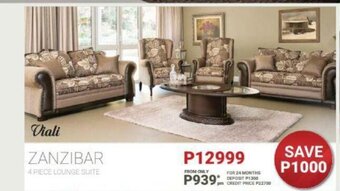Bradlows Zanzibar 4 Piece Lounge Suite offer