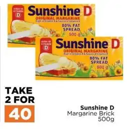 Check Star Sunshine D Margarine Brick offer
