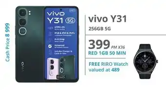 Cellucity Vivo Y31 256GB 5G offer