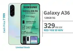 Cellucity Samsung Galaxy A36 128GB 5G offer