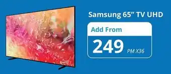 Cellucity Samsung 65" TV UHD offer