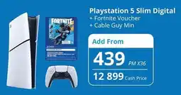 Cellucity Playstation 5 Slim Digital + Fortnite Voucher + Cable Guy Min offer