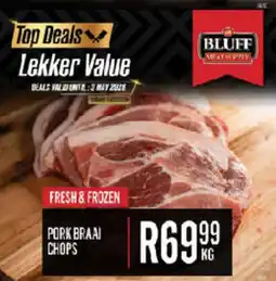 Bluff Meat Supply Pork braai chops offer