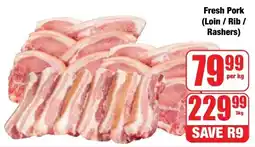 Boxer Superstores Fresh Pork Loin/ Rib/ Rashers offer