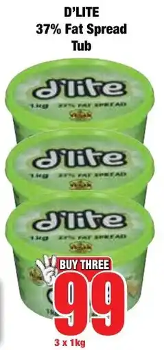 Boxer Superstores D'lite 37% Fat Spread Tub offer