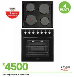 Fair Price Univa oven hob set 4 plate offer