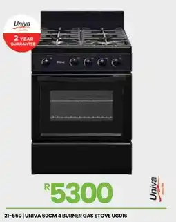 Fair Price Univa 60cm 4 burner gas stove offer