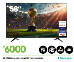 Fair Price Hisense 58" UHD 4K Smart TV offer